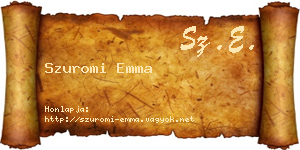 Szuromi Emma névjegykártya